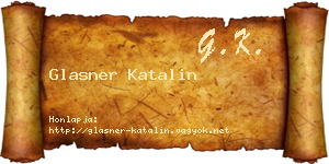 Glasner Katalin névjegykártya